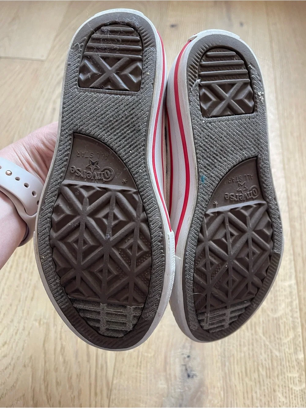 Converse Kids Low-Top Sneakers in Pale Pink with White Laces